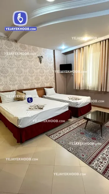 هتل آپارتمان مشکات رضوی مشهد - اتاق ۳ تخته (۱ تخت ۲ نفره و ۱ تخت ۱ نفره)