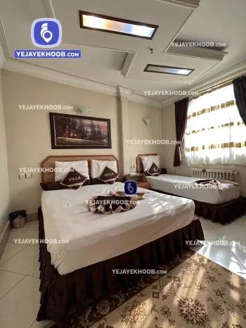 هتل آپارتمان ویلا مشهد - اتاق ۳ تخته (۱ تخت ۲ نفره و ۱ تخت ۱ نفره)    