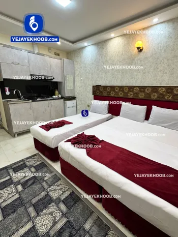 هتل آپارتمان گل نرگس مشهد - اتاق ۳ تخته (۱ تخت ۲ نفره و ۱ تخت ۱ نفره)