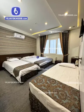 هتل اوتانا مشهد - اتاق ۴ تخته (۱ تخت ۲ نفره و ۲ تخت ۱ نفره)  