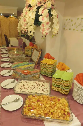 هتل خانه سبز مشهد - منوی سلف رستوران