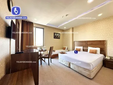 هتل شاکر مشهد - اتاق ۳ تخته (۱ تخت ۲ نفره و ۱ تخت ۱ نفره)    