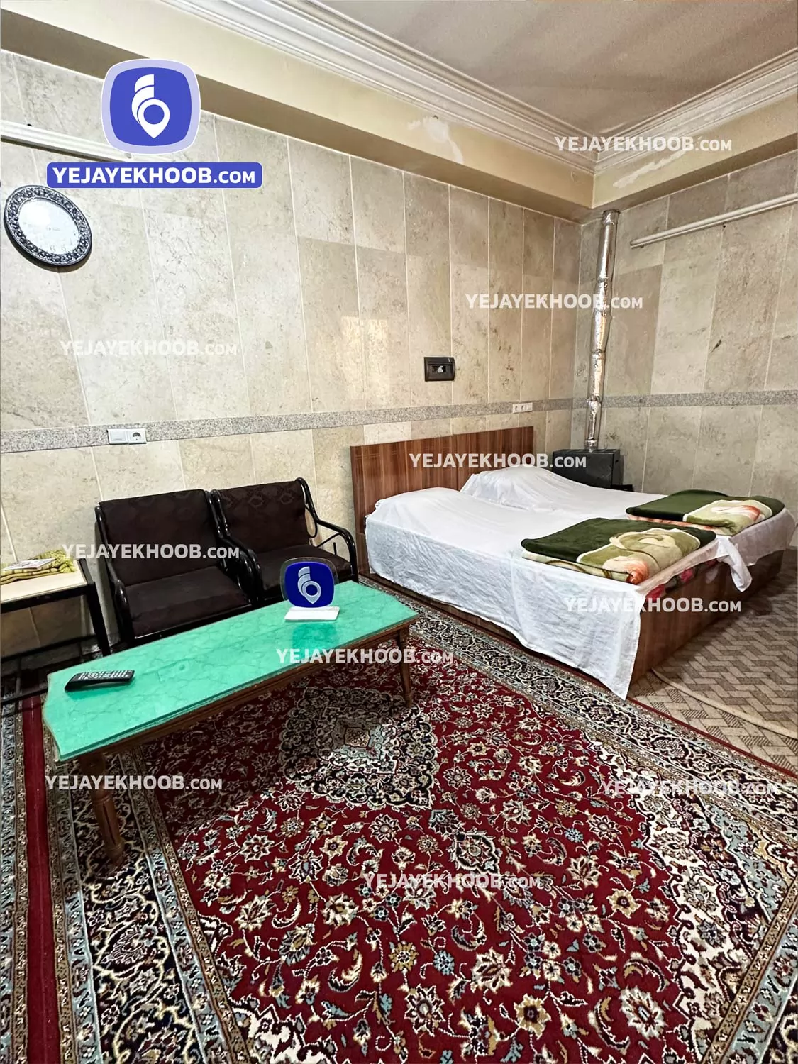 سوئیت آپارتمان عشاق الرضا مشهد - اتاق ۲ تخته (۱ تخت ۲ نفره) 