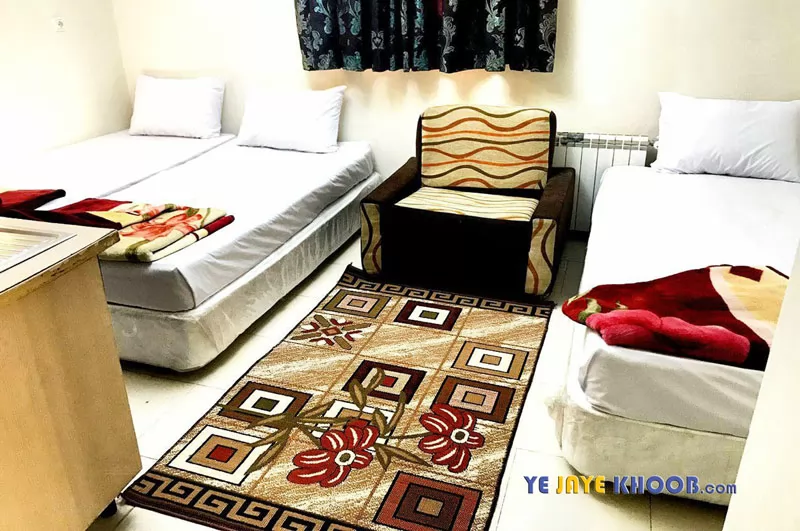 سوئیت آپارتمان ملکوت مشهد - اتاق ۳ تخته (۱ تخت ۲ نفره و ۱ تخت ۱ نفره)    