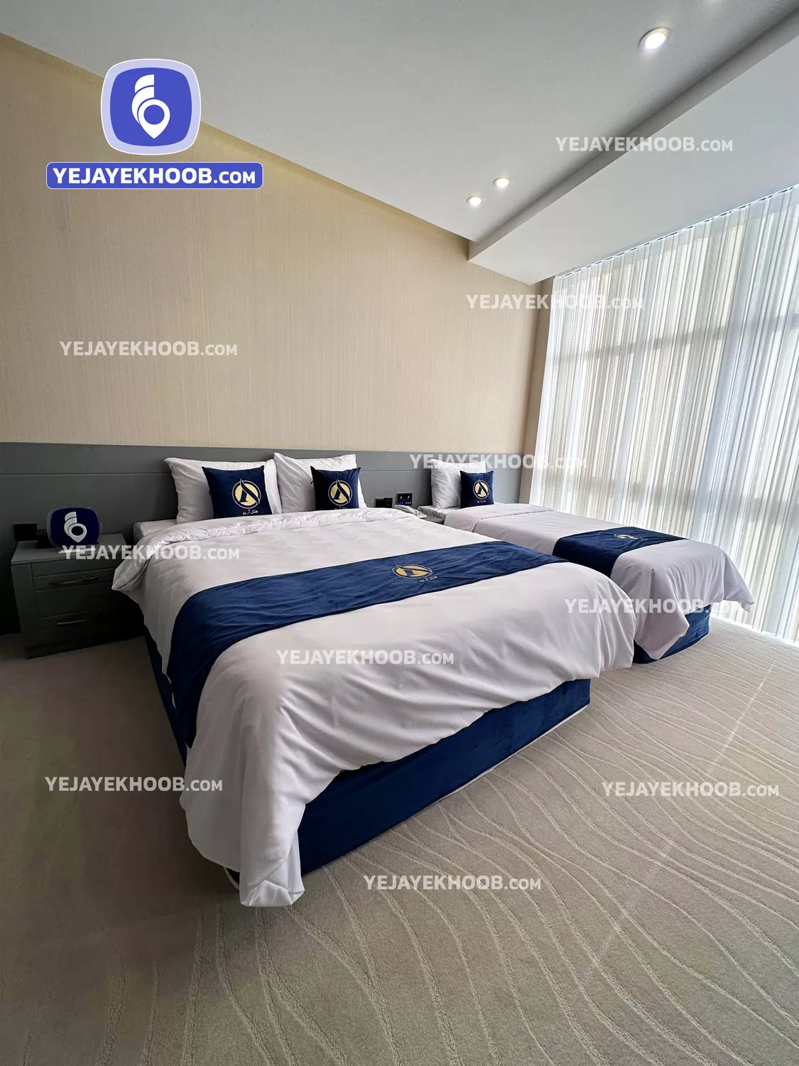 هتل آریو مشهد - اتاق ۳ تخته (۱ تخت ۲ نفره و ۱ تخت ۱ نفره)    