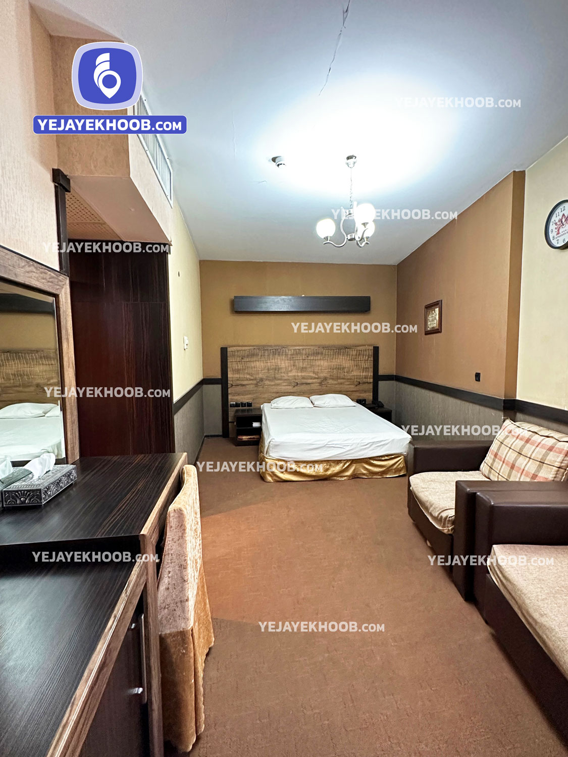 هتل آپادانا مشهد - اتاق ۲ تخته ( ۱ تخت ۲ نفره)  