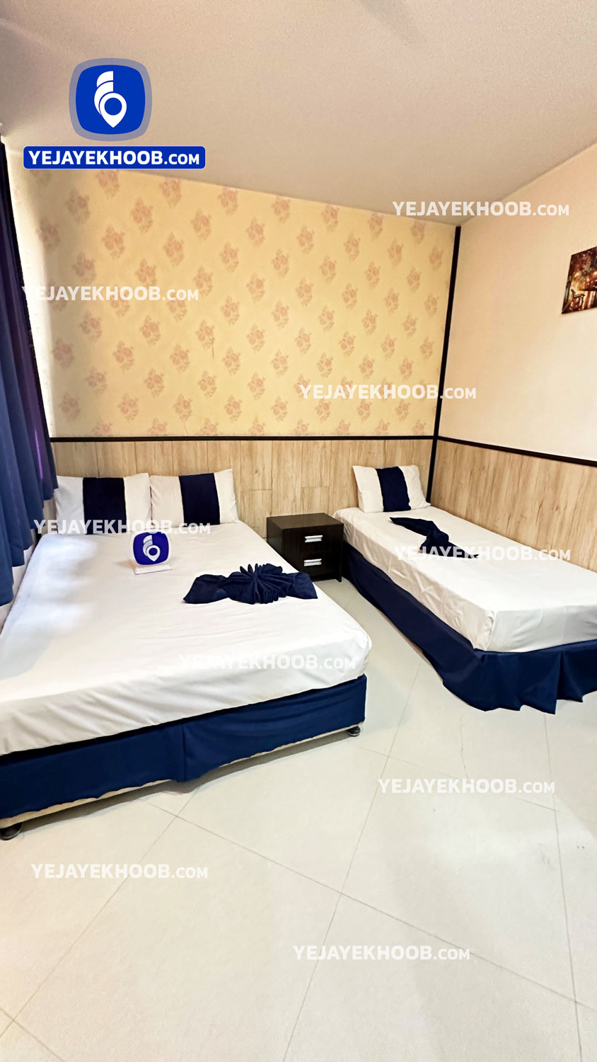 هتل آپارتمان دیدار مشهد - اتاق ۳ تخته (۱ تخت ۲ نفره و ۱ تخت ۱ نفره)