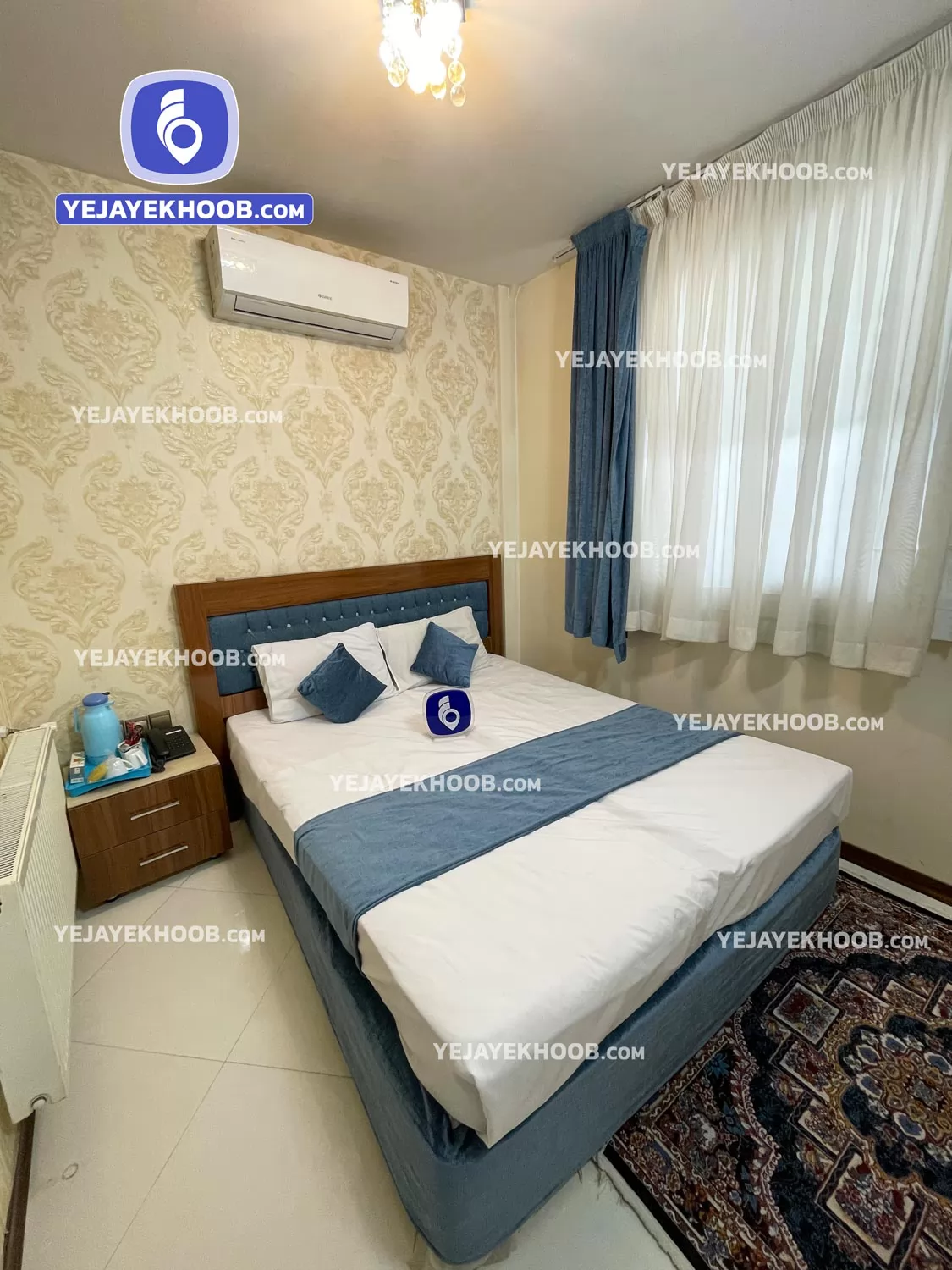 هتل آپارتمان ربانی مشهد - نمای اتاق ( یک تخت دبل )