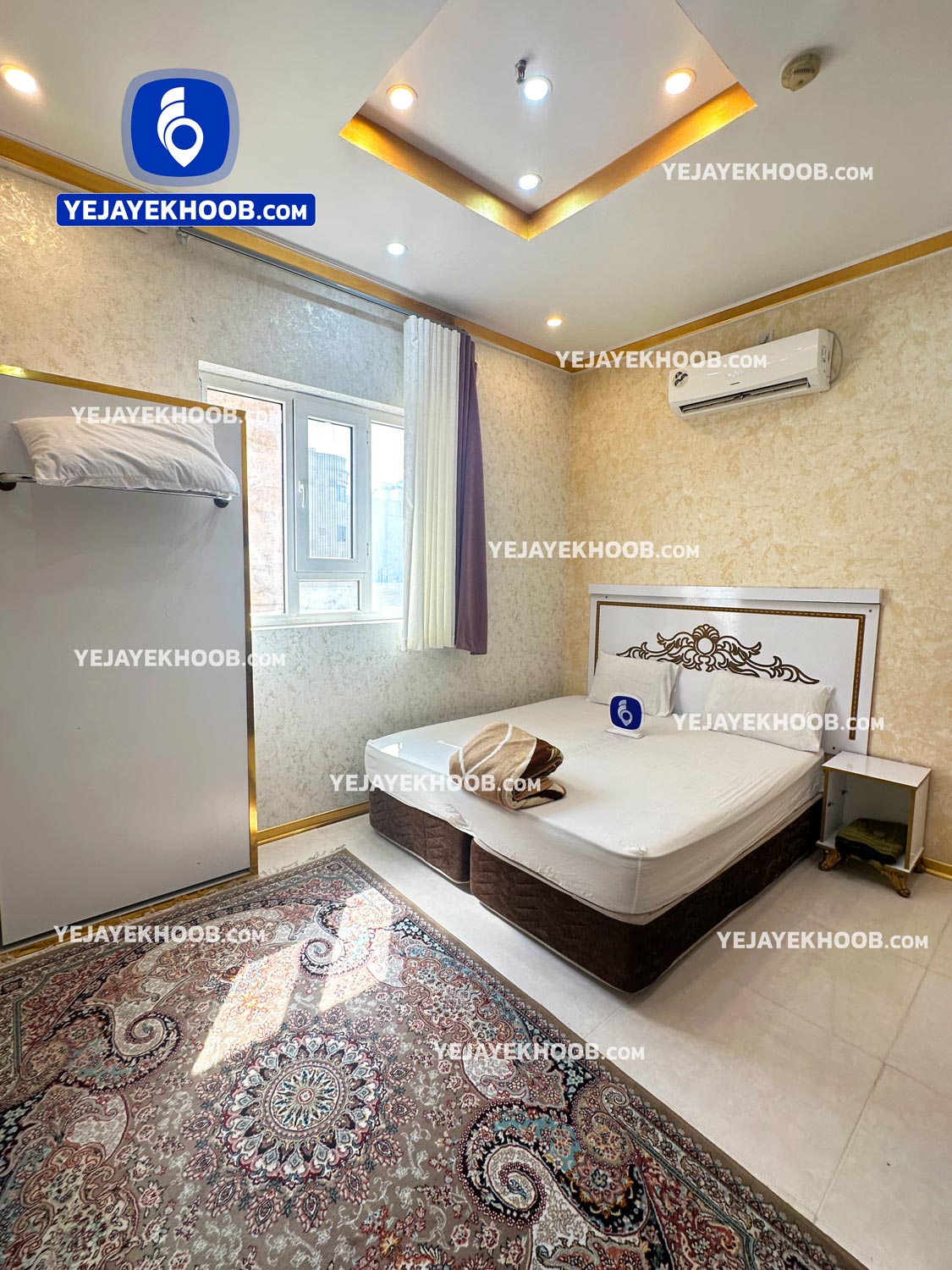 هتل آپارتمان سارینا مشهد - اتاق ۳ تخته ( ۱ تخت ۲ نفره) همراه با ۱ کاناپه تختخوابشو