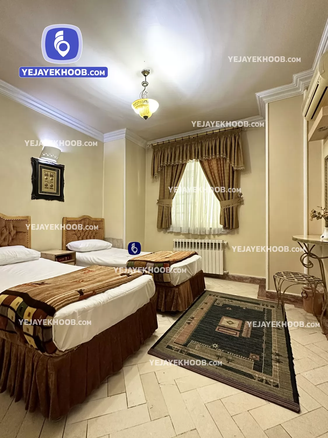 هتل آپارتمان ملل مشهد - اتاق ۲ تخته ( ۲ تخت سینگل )