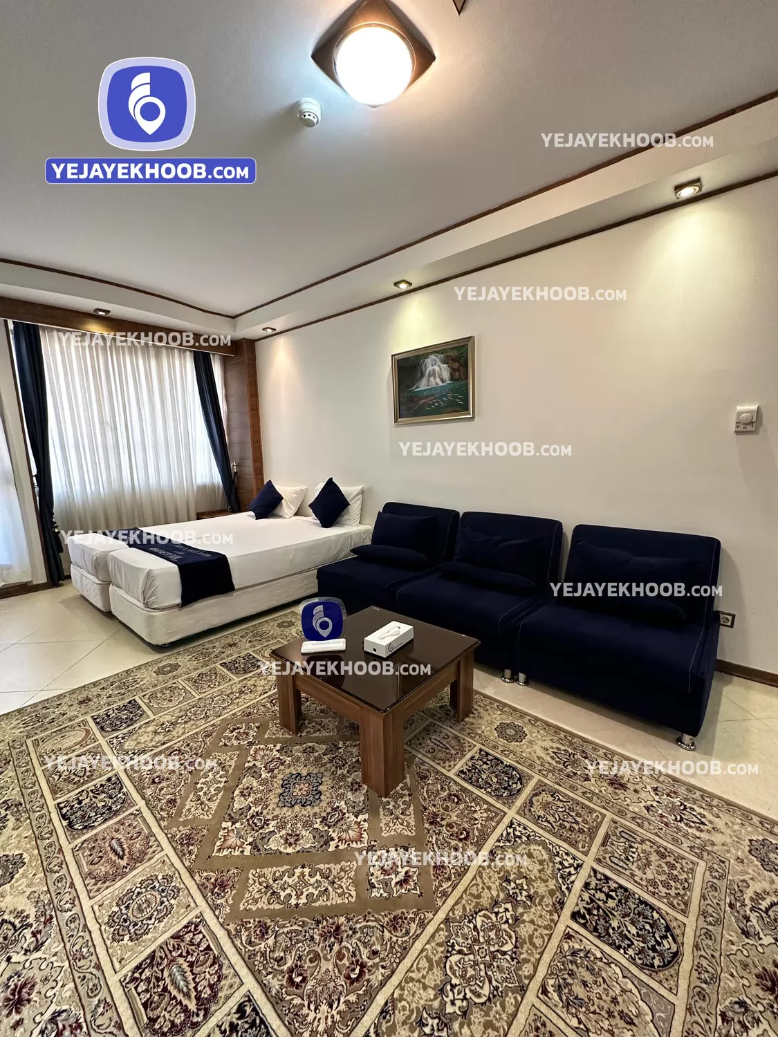 هتل آپارتمان مهستان مشهد - اتاق ۲ تخته (۲ تخت ۱ نفره)