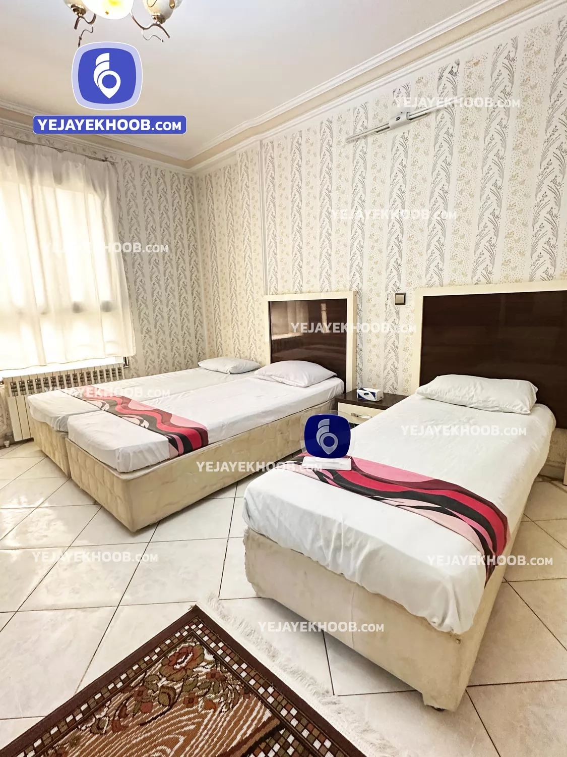 هتل آپارتمان پردیس مشهد - اتاق ۳ تخته (۳ تخت ۱ نفره)    