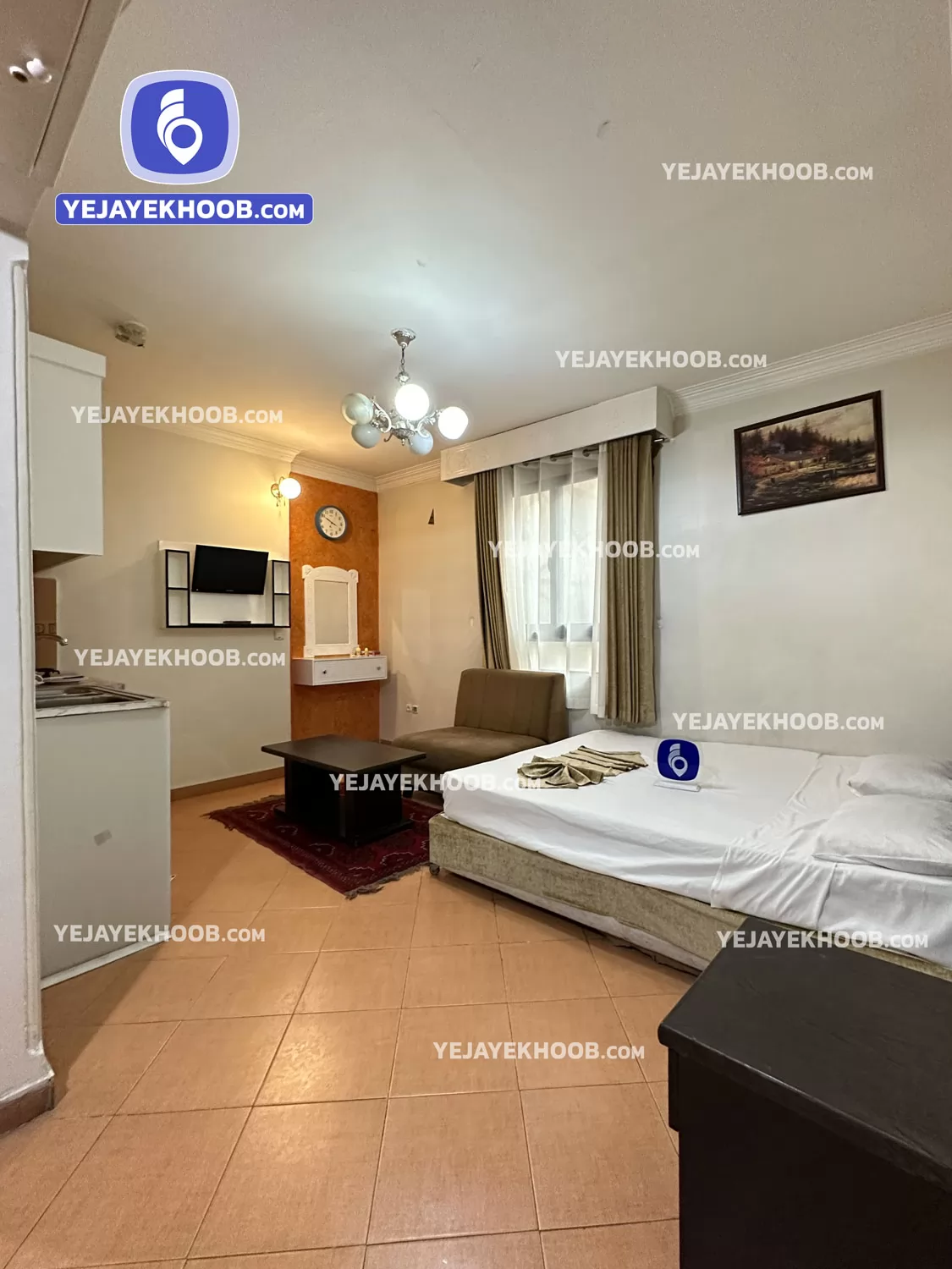 هتل آپارتمان گلاره مشهد - اتاق ۲ تخته (۱ تخت ۲ نفره)  