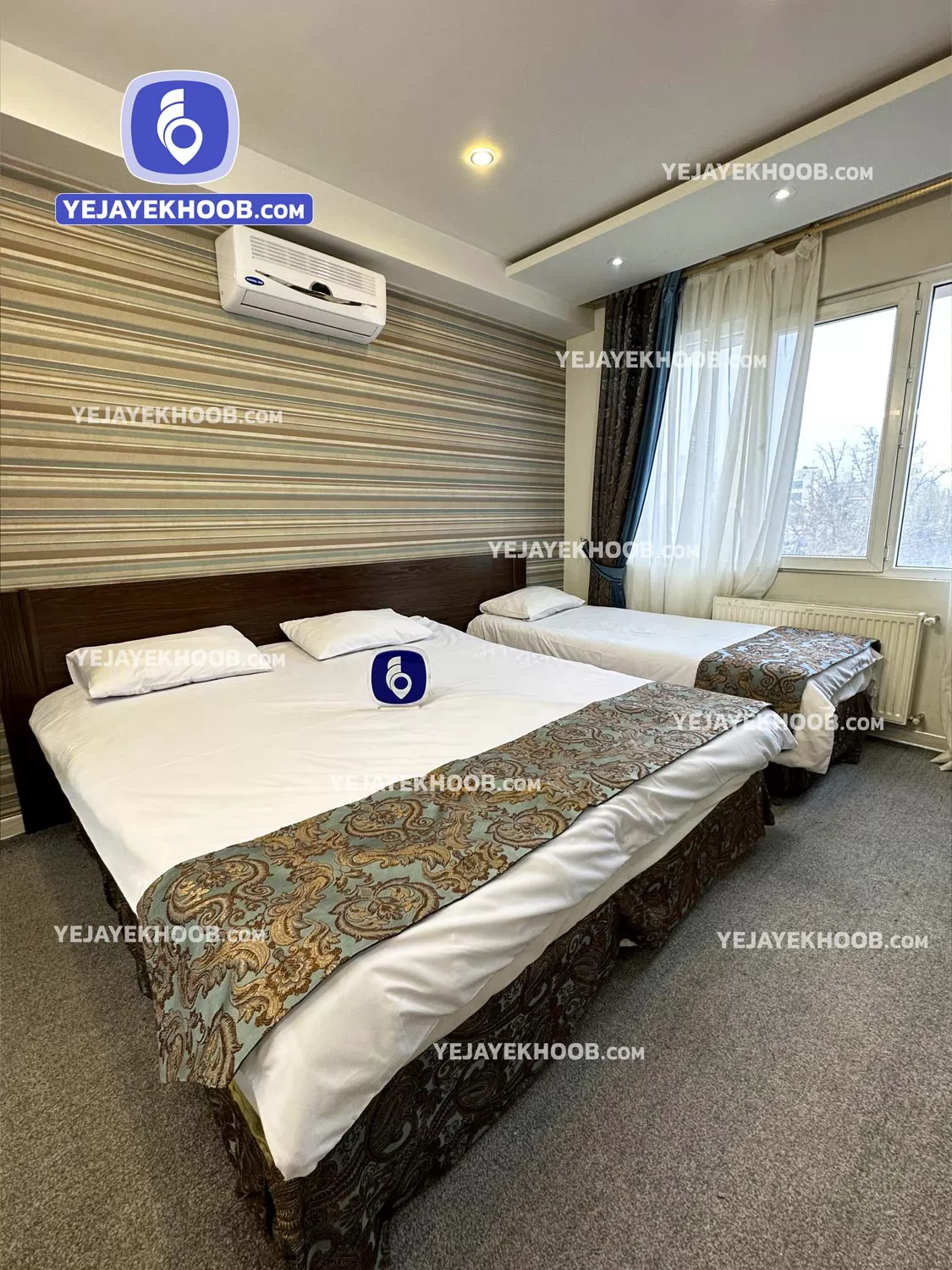 هتل اوتانا مشهد - اتاق ۳ تخته (۱ تخت ۲ نفره و ۱ تخت ۱ نفره)    