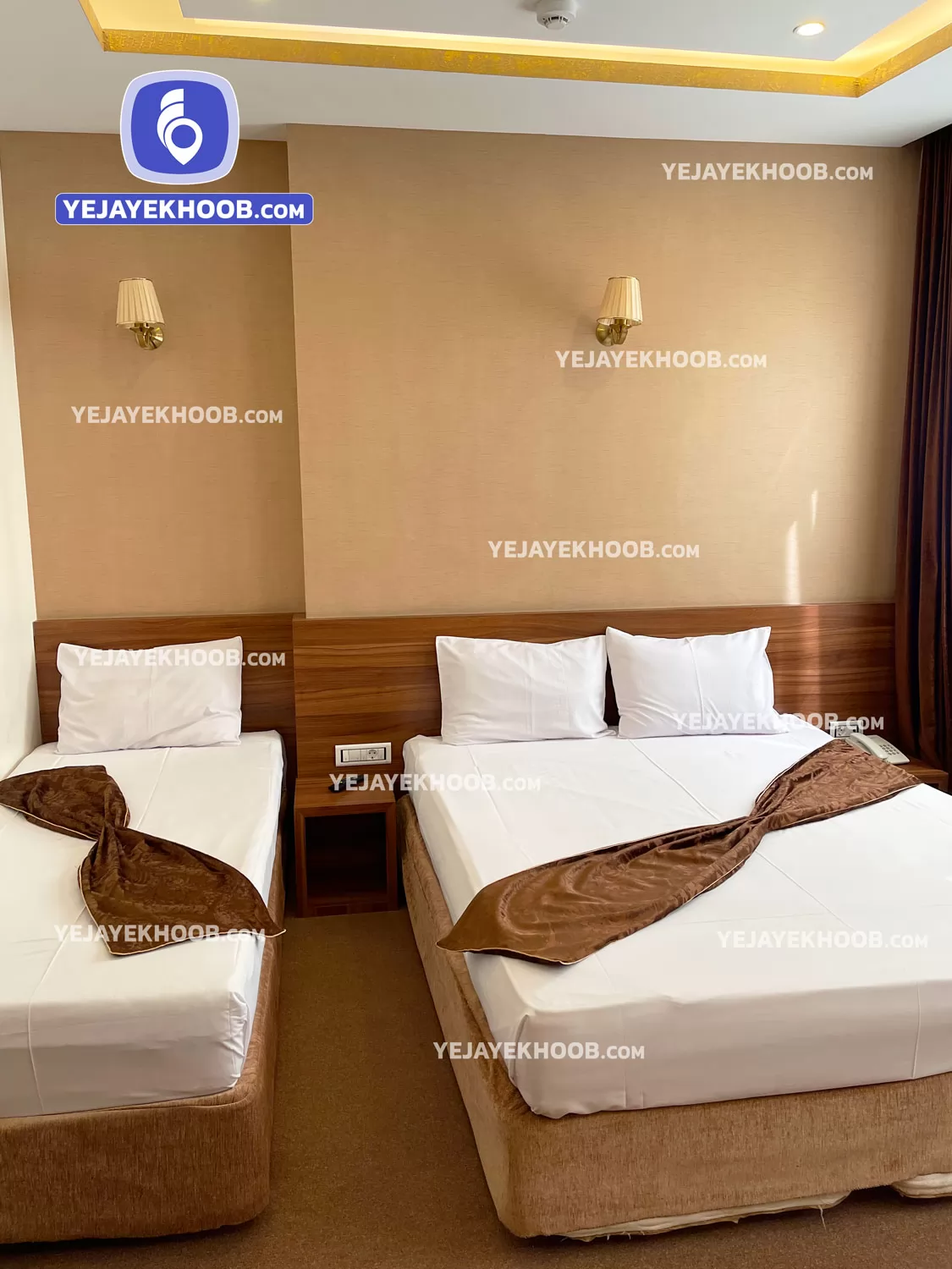 هتل بهبهان مشهد - اتاق ۳ تخته (۱ تخت ۲ نفره و ۱ تخت ۱ نفره)    