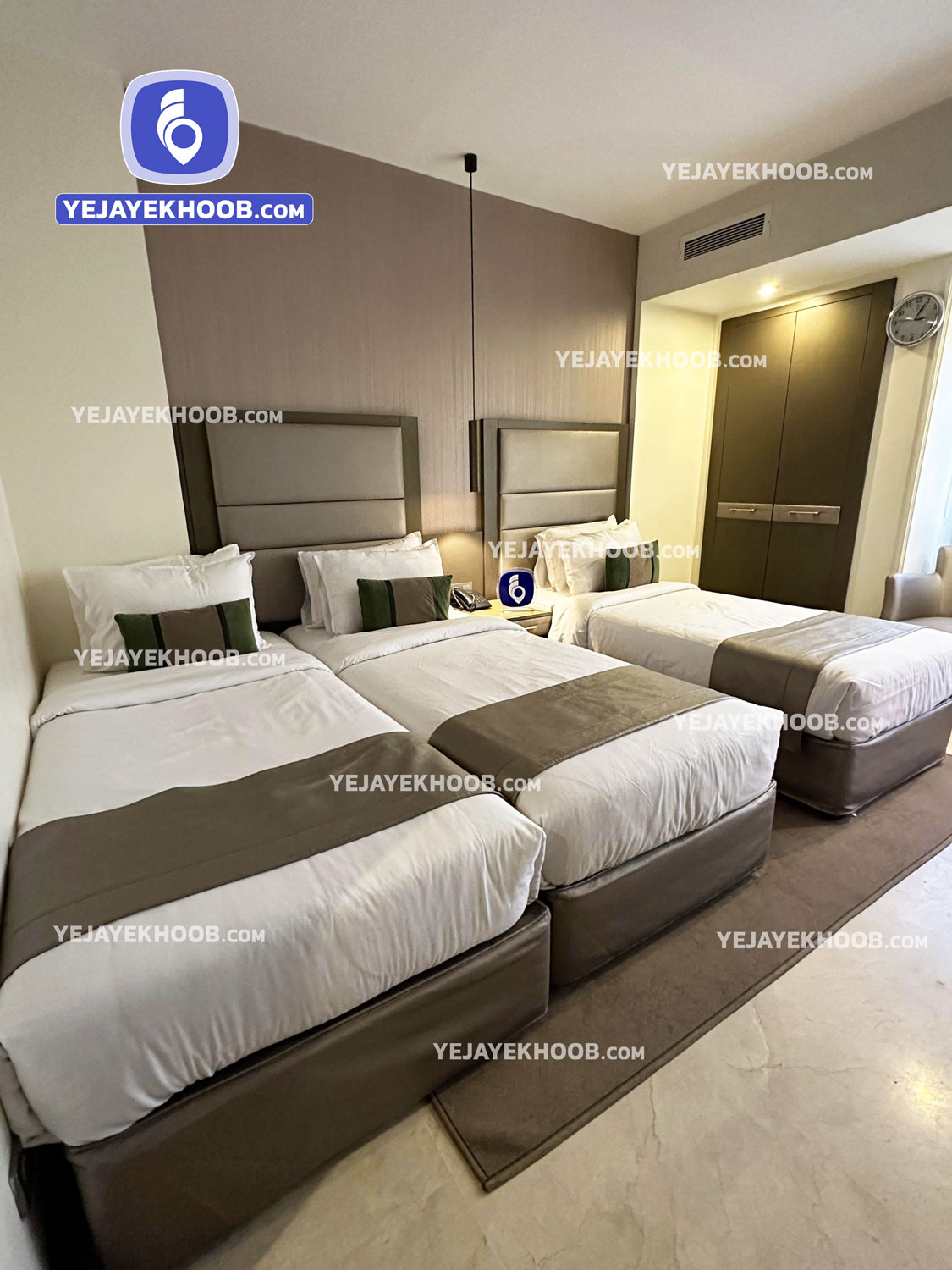 هتل تهران مشهد - اتاق ۳ تخته (۳ تخت ۱ نفره)    