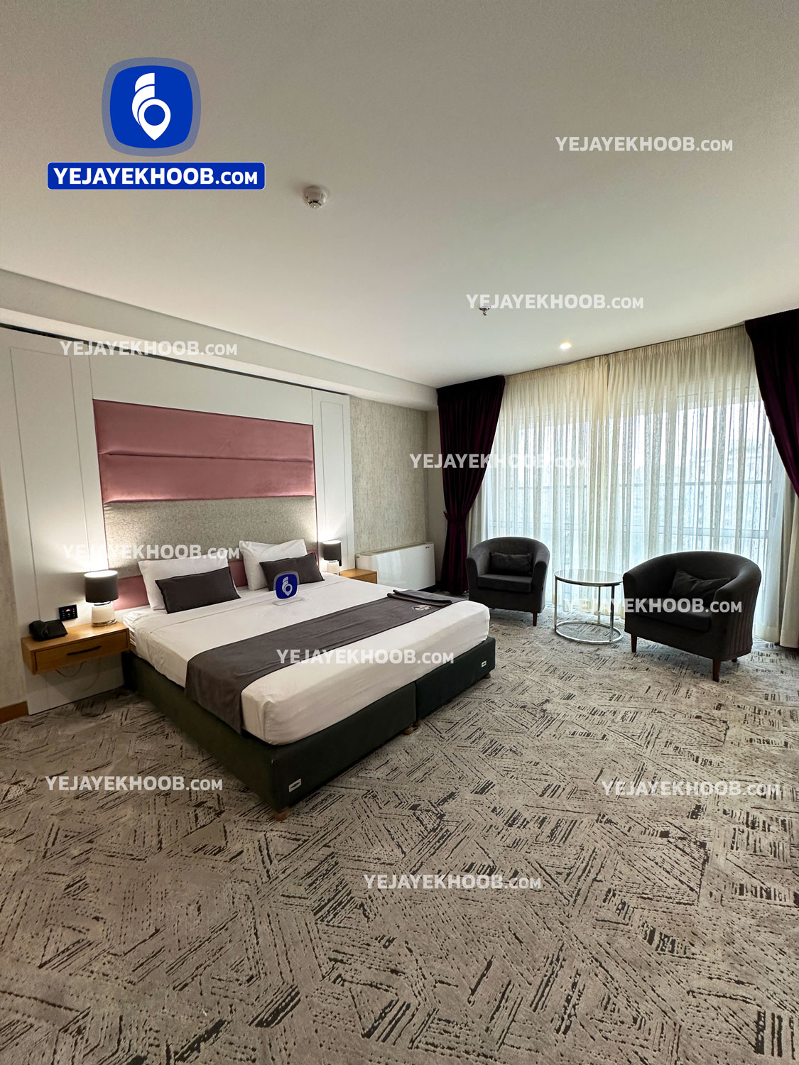 هتل خورشید هشتم کوثر مشهد - اتاق ۲ تخته (۱ تخت ۲ نفره)