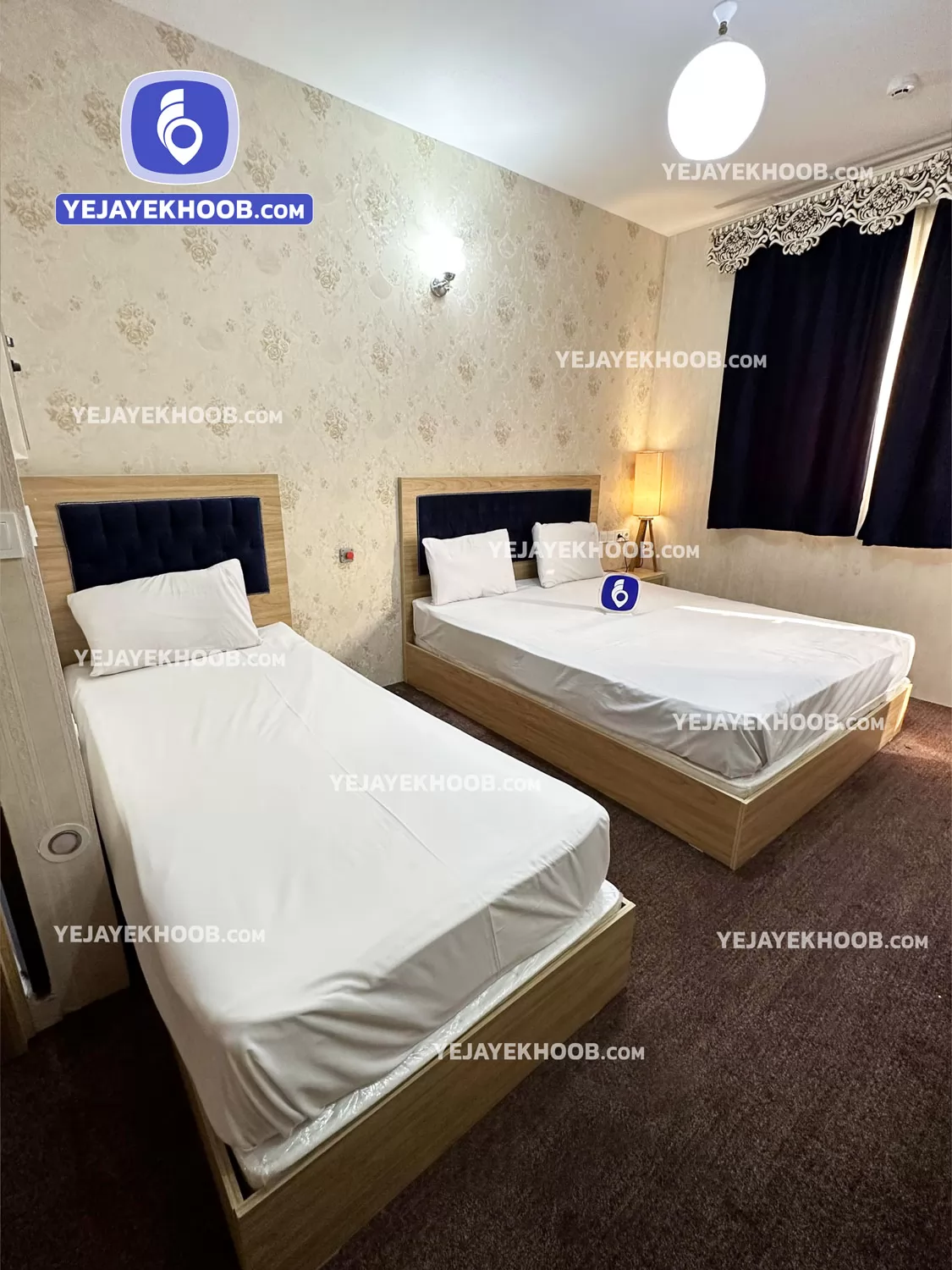 هتل قاصدک مشهد - اتاق ۳ تخته (۱ تخت ۲ نفره و ۱ تخت ۱ نفره)    