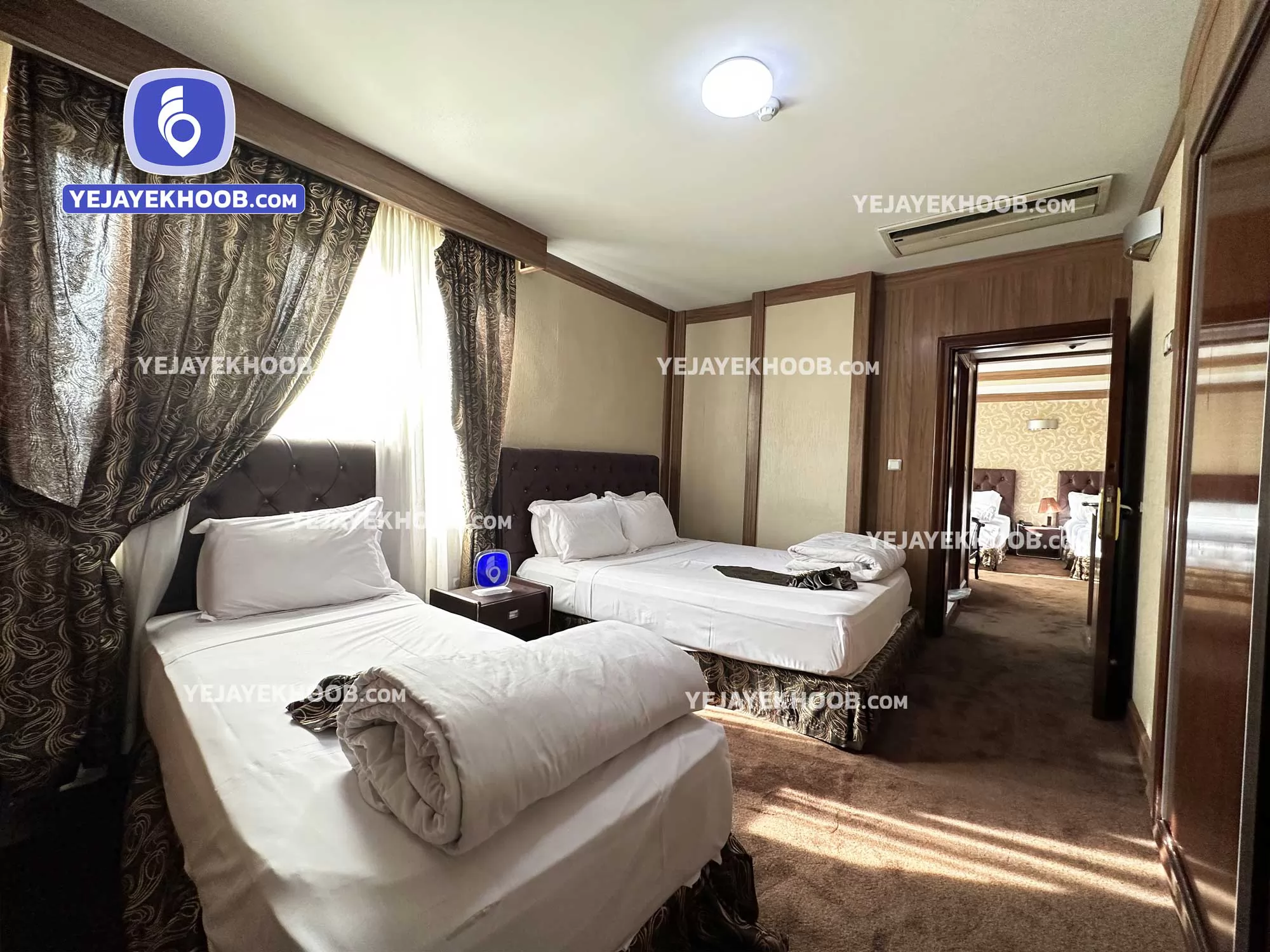 هتل شارستان مشهد - اتاق ۳ تخته (۱ تخت ۲ نفره و ۱ تخت ۱ نفره)    