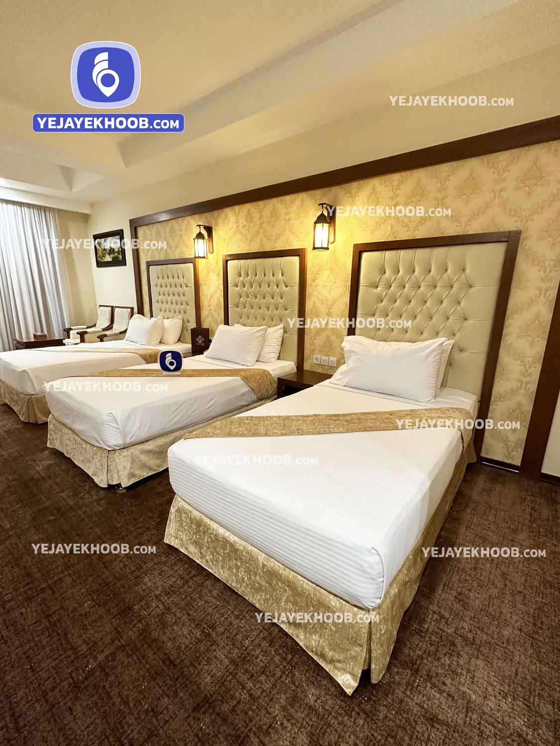 هتل ضیافت الزهرا مشهد - اتاق ۳ تخته (۳ تخت ۱ نفره)    