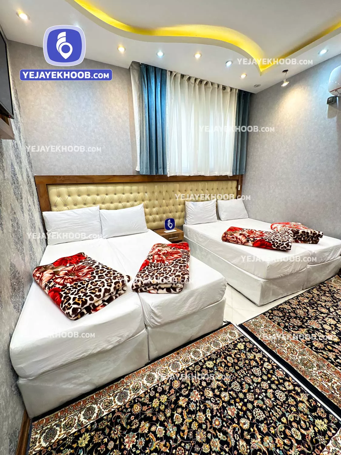 هتل مدینه النور مشهد - اتاق ۴ تخته ( ۴ تخت ۱ نفره) 