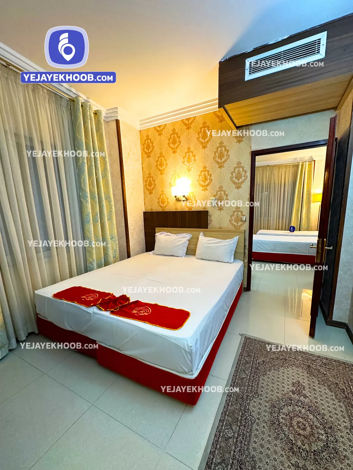 هتل منجی مشهد - اتاق ۲ تخته (۱ تخت ۲ نفره)  