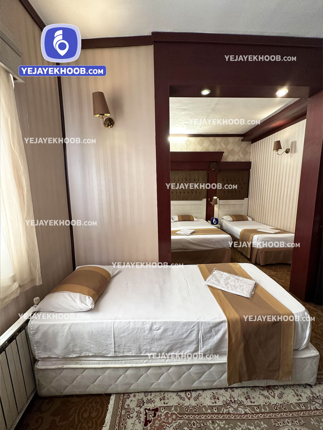 هتل نیما مشهد - اتاق ۳ تخته (۳ تخت ۱ نفره)    