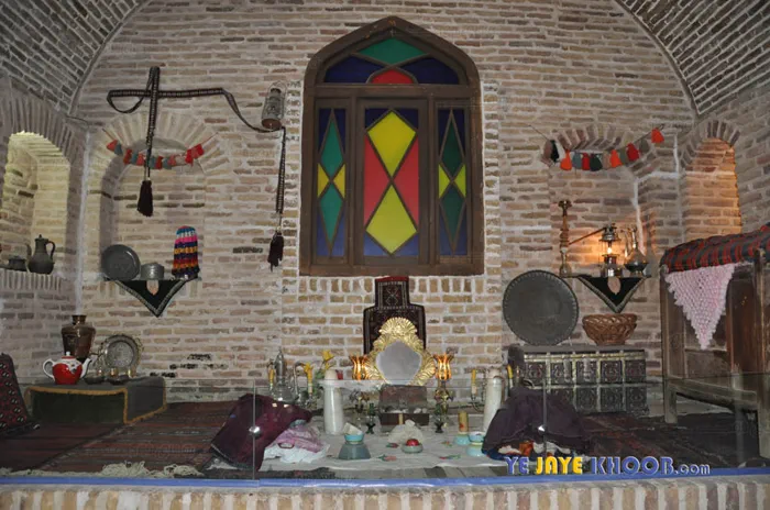 تصویری از وسایل قدیمی در موزه ی مردم شناسی شهر سبزوار