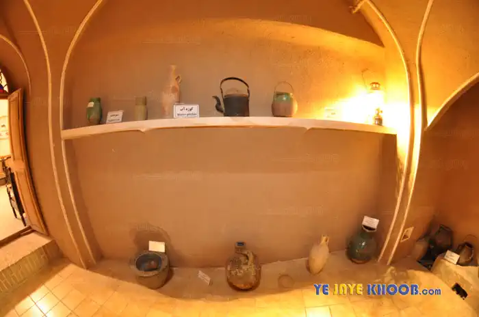 نام و کاربری کوزه های مختلف در خانه تاج کاشان