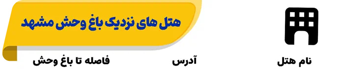 هتل های نزدیک باغ وحش مشهد