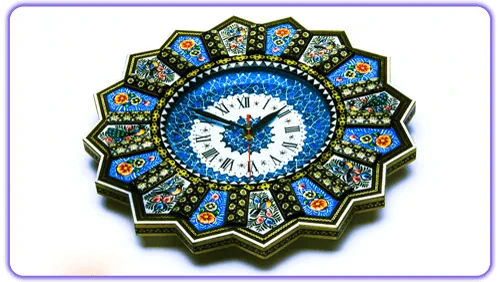 ساعت دیواری میناکاری شده