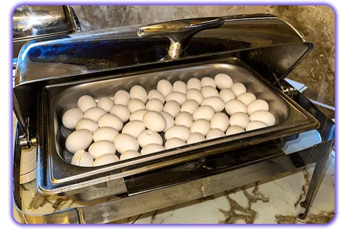 منوی غذای هتل آراد مشهد 3 منو صبحانه هتل آراد مشهد؛ تخم مرغ آب پز