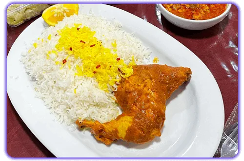 منوی غذای هتل جوادیه مشهد 3 منوی ناهار هتل جوادیه مشهد؛ چلو مرغ